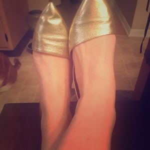 Jcrew gold flats